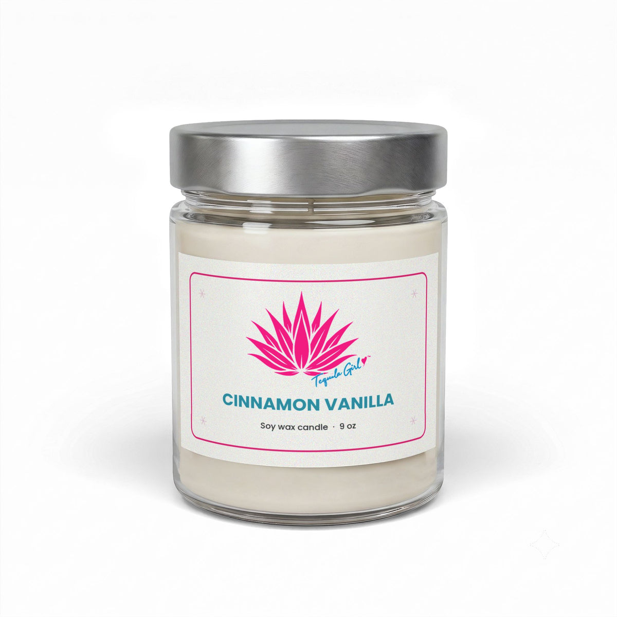 Tequila Girl™ Pink Agave Love Candle - Cinnamon Vanilla Soy Candle 9oz, Holiday Gift for Her