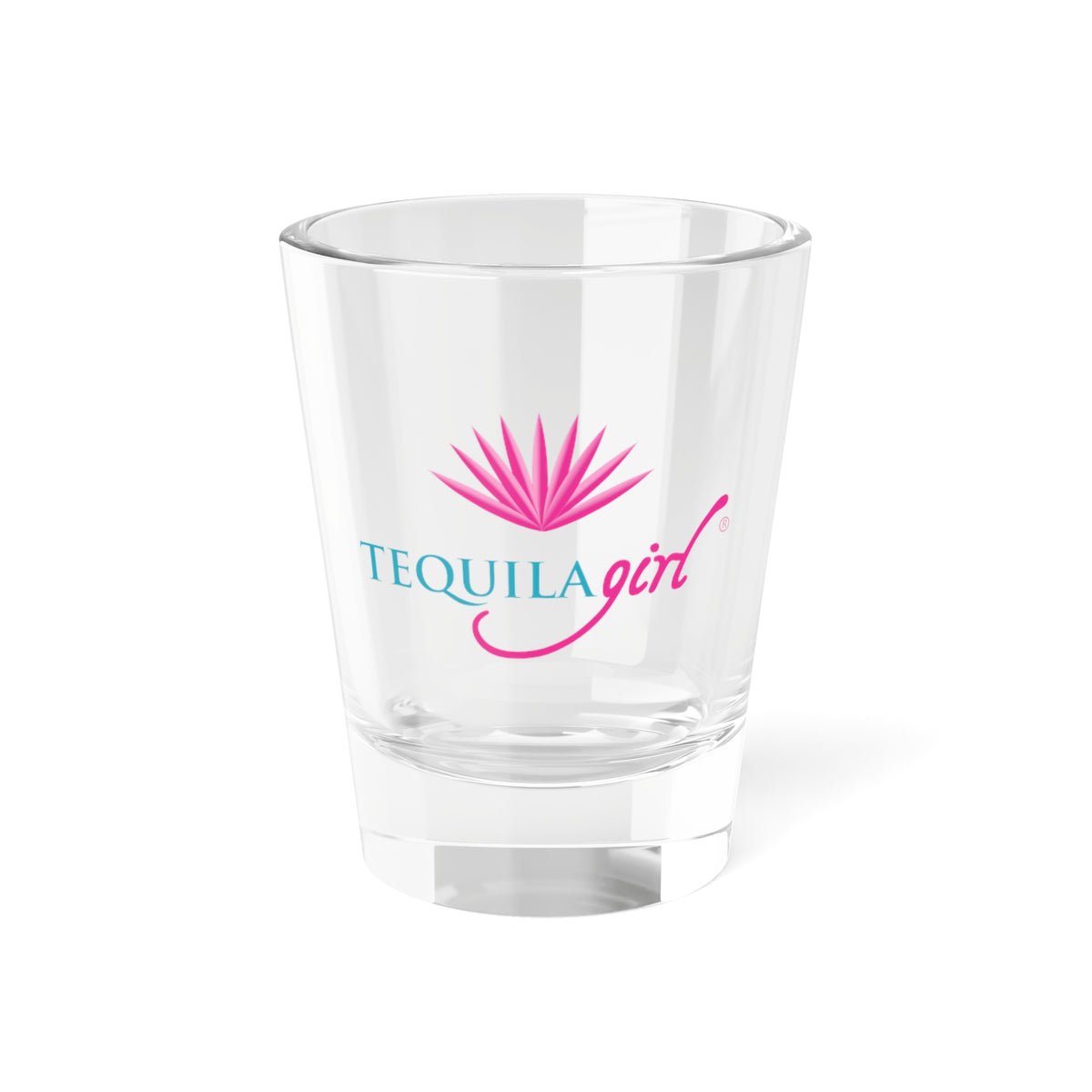 Tequila Girl® Shot Glass - Pink Agave - 1.5oz Full-Color Shot Glass, Tequila Lover Gift