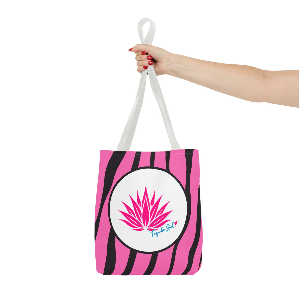 Tequila Girl™ Pink Zebra Tote Bag - Bachelorette Bridesmaid Gift, Zebra Print