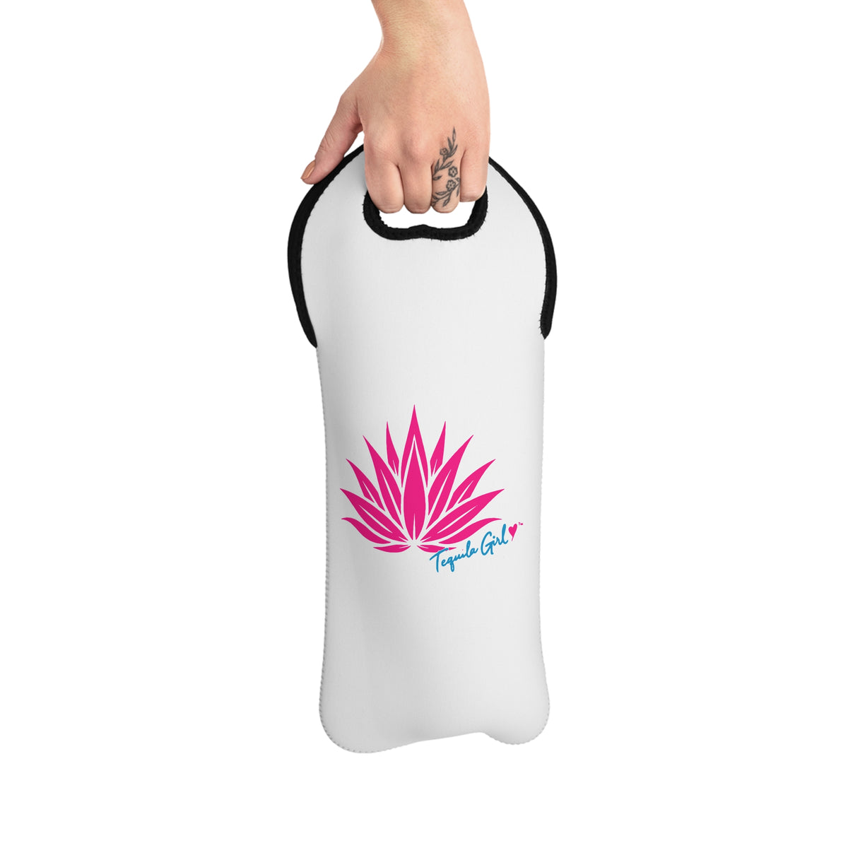 Tequila Girl™ Neoprene Tequila Tote – Pink Agave Love – Fits 750ml