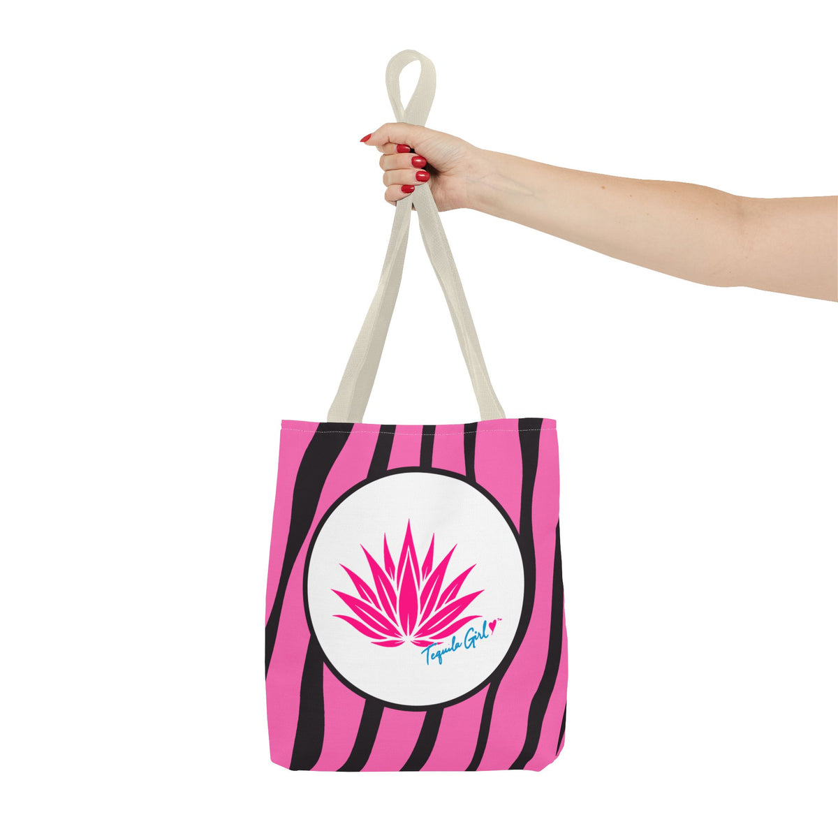 Tequila Girl™ Pink Zebra Tote Bag - Bachelorette Bridesmaid Gift, Zebra Print