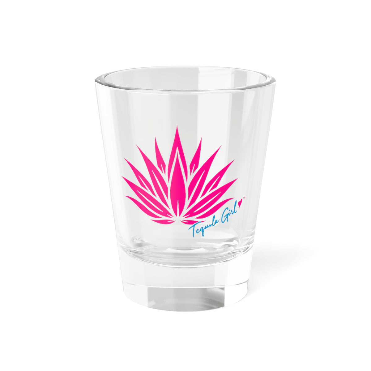 Tequila Girl™ Shot Glass - Pink Agave Love - 1.5oz Full-Color Shot Glass, Tequila Lover Gift