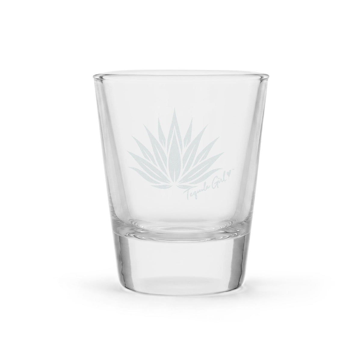 Tequila Girl™ Engraved Shot Glass - Pink Agave Love - 1.5oz Etched Glass, Tequila Lover Gift