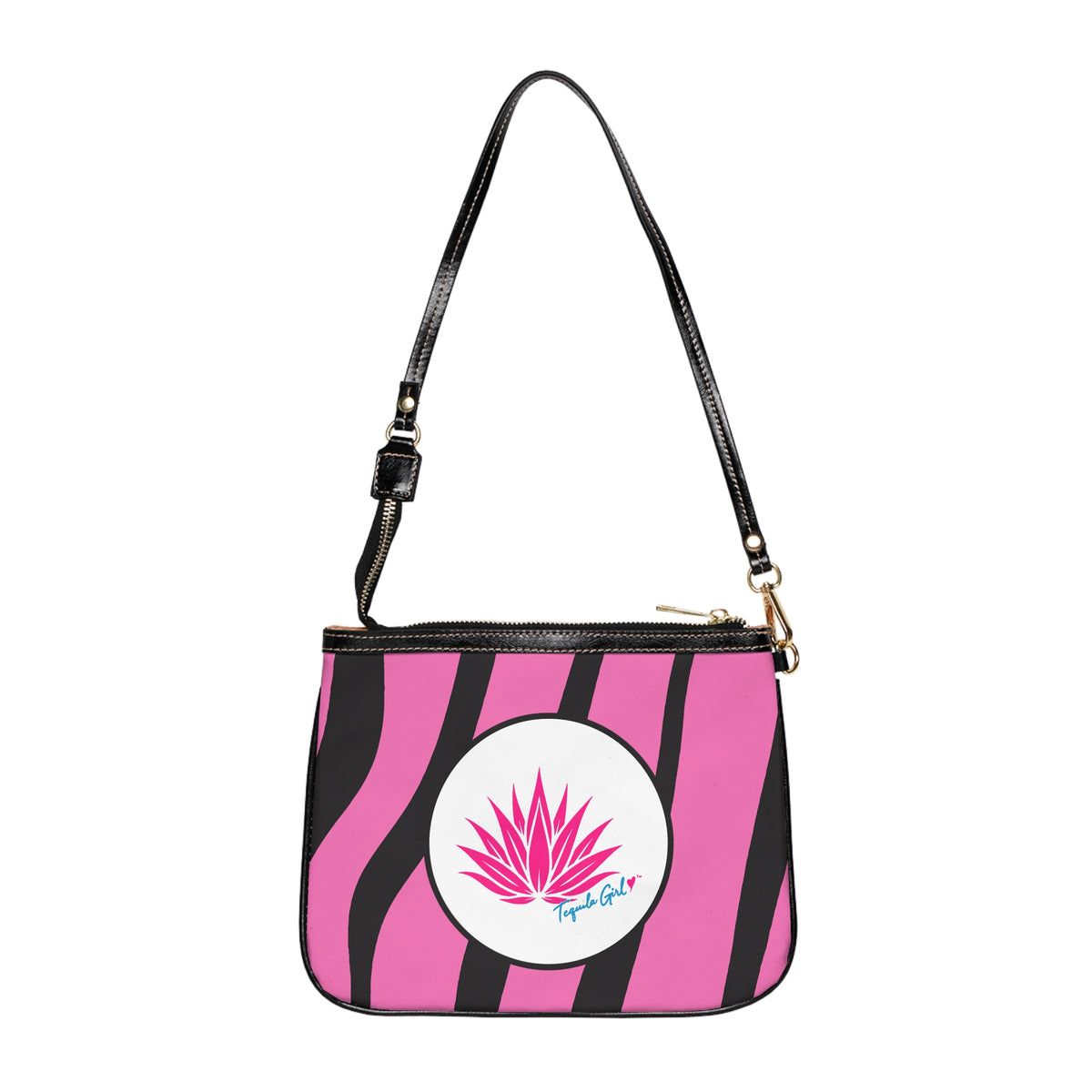 Tequila Girl™ Pink Zebra Shoulder Bag - Small Zebra Print Purse, Gift for Her