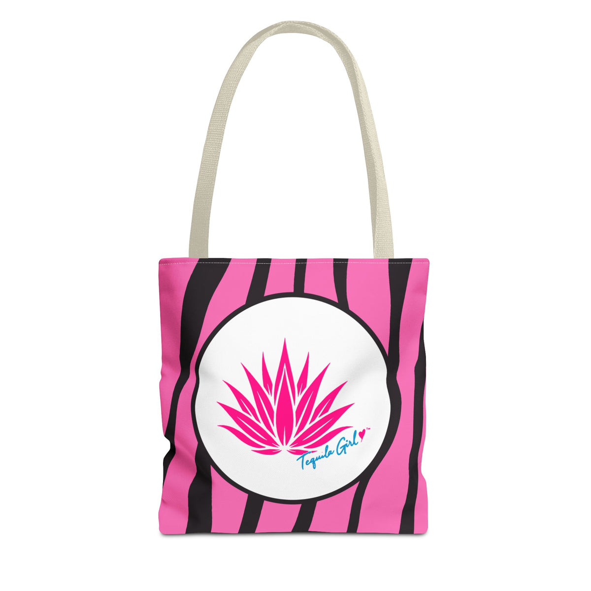 Tequila Girl™ Pink Zebra Tote Bag - Bachelorette Bridesmaid Gift, Zebra Print