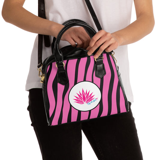 Tequila Girl™ Pink Zebra Handbag - Zebra Print Shoulder Purse, Bachelorette Gift