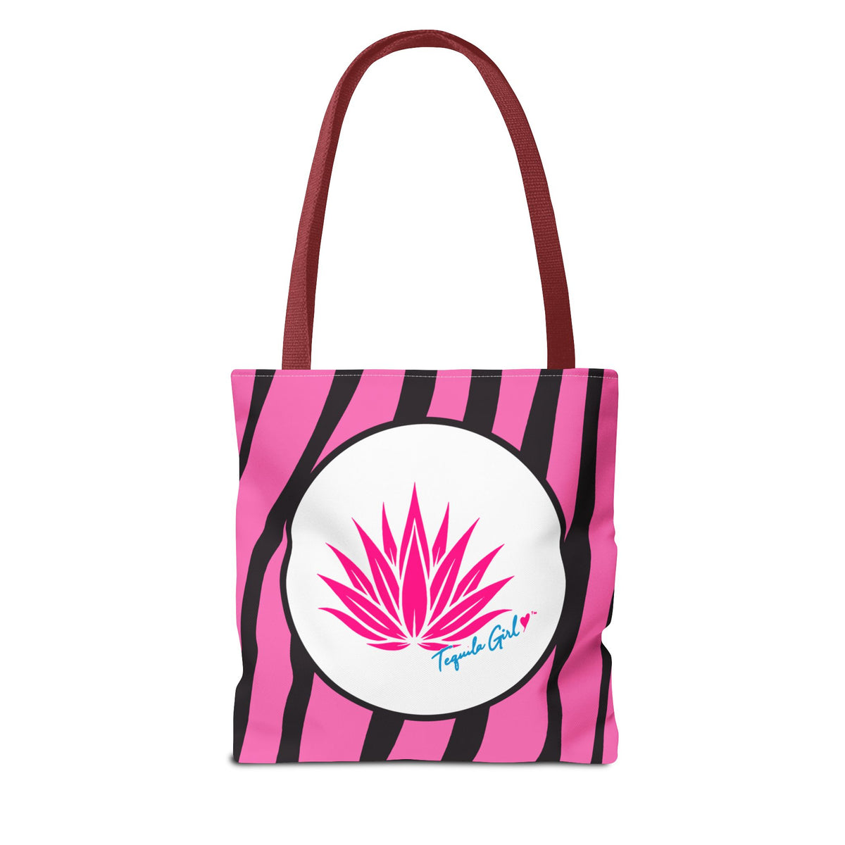 Tequila Girl™ Pink Zebra Tote Bag - Bachelorette Bridesmaid Gift, Zebra Print