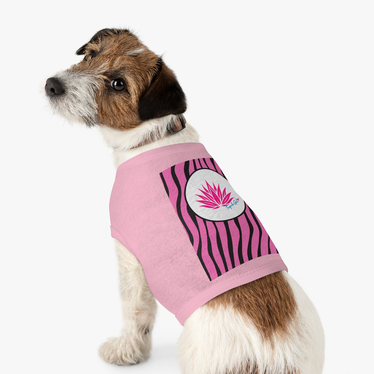 Tequila Girl™ Pink Zebra Dog Tank Top - Pink Dog Shirt, Dog Mom Gift