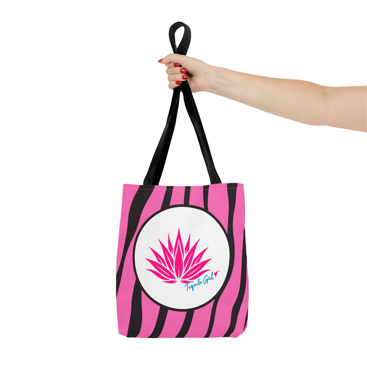 Tequila Girl™ Pink Zebra Tote Bag - Bachelorette Bridesmaid Gift, Zebra Print