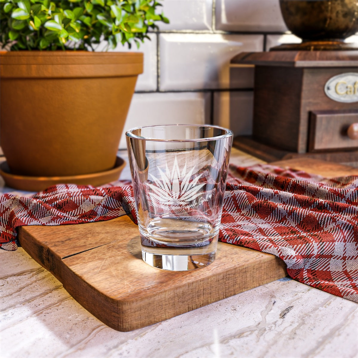 Tequila Girl™ Engraved Shot Glass - Pink Agave Love - 1.5oz Etched Glass, Tequila Lover Gift