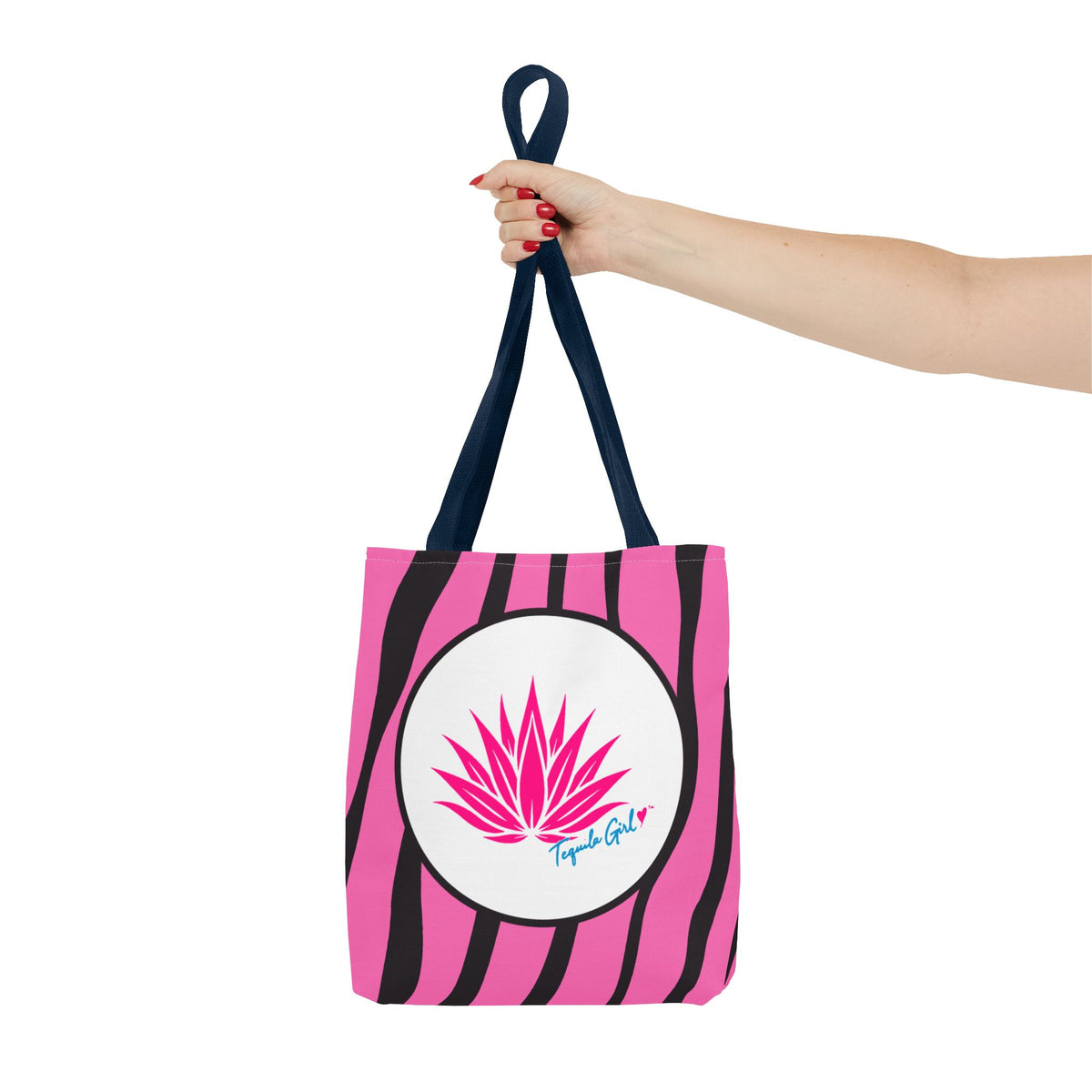 Tequila Girl™ Pink Zebra Tote Bag - Bachelorette Bridesmaid Gift, Zebra Print