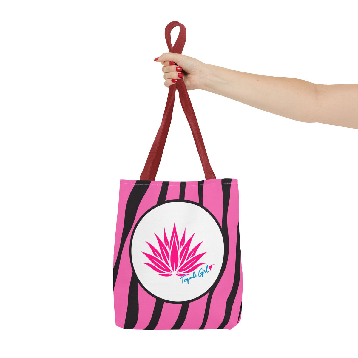 Tequila Girl™ Pink Zebra Tote Bag - Bachelorette Bridesmaid Gift, Zebra Print